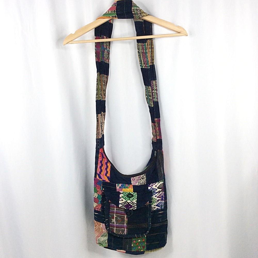 Patchwork Hobo Hippie Peasant Sling Crossbody Shoulder Bag Purse Boho